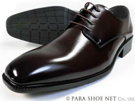 S-MAKE（エスメイク）プレーントゥ ビジネスシューズ ダークブラウン ワイズ3E（EEE） 27.5cm、28cm（28.0cm）、29cm（29.0cm）、30cm（30.0cm）【大きいサイズ（ビッグサイズ）メンズ紳士靴】