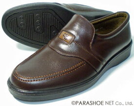 MoonStar（ムーンスター）本革 モカスリッポン ビジネスシューズ 茶色（ブラウン）ワイズ3E（EEE）23cm（23.0cm）、23.5cm、24cm（24.0cm）【小さいサイズ（スモールサイズ）メンズ革靴・紳士靴】
