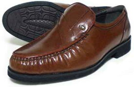 MG（Men's Gear）カンガルー革 モカスリッポン ビジネスシューズ 茶色 23cm（23.0cm）、23.5cm、24cm（24.0cm）/小さいサイズ・メンズ・革靴・紳士靴