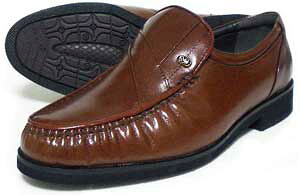 MG(Men's Gear)カンガルー革 モカスリッポン ビジネスシューズ 茶色 23cm(23.0cm)、23.5cm、24cm(24.0cm)/小さいサイズ・メンズ・革靴・紳士靴