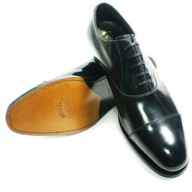 PARASHOE 革底（レザーソール）内羽根式 ストレートチップ（キャップトゥ）ビジネスシューズ 黒 ワイズ2E（EE）サイズ22cm〜30cm/グッドイヤーウェルト製法・日本製・革靴・紳士靴