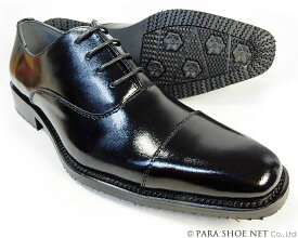 PARASHOE（パラシュー）本革 内羽根ストレートチップ（キャップトゥ）防滑ビジネスシューズ 黒 ワイズ（足幅）3E（EEE）23cm（23.0cm）、23.5cm、24cm（24.0cm）【小さいサイズ（スモールサイズ）メンズ 革靴・紳士靴】