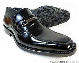 PARASHOE（パラシュー）本革 ビットローファースリッポン 防滑ビジネスシューズ 黒 ワイズ（足幅）3E（EEE）23cm（23.0cm）、23.5cm、24cm（24.0cm）【小さいサイズ（スモールサイズ）メンズ 革靴・紳士靴】