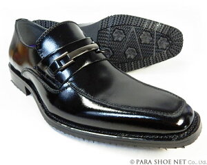 PARASHOE（パラシュー）本革 ビットローファースリッポン 防滑ビジネスシューズ 黒 ワイズ（足幅）3E（EEE）23cm（23.0cm）、23.5cm、24cm（24.0cm）【小さいサイズ（スモールサイズ）メンズ 革靴・
