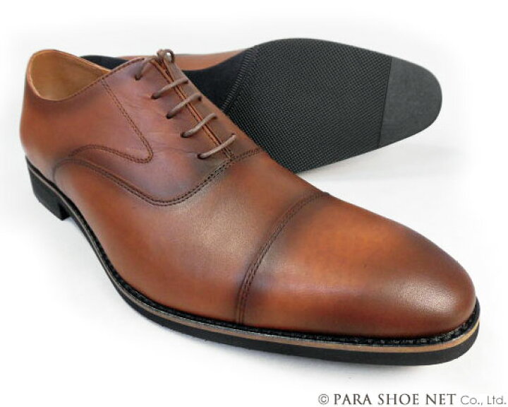 楽天市場】PARASHOE 本革 内羽根ストレートチップ（キャップトゥ 