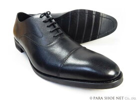 PARASHOE 本革 内羽根ストレートチップ ビジネスシューズ 黒 幅広甲高 ワイズ4E（EEEE）24.5～32センチ【大きいサイズ（ビッグサイズ）27.5cm、28cm（28.0cm）、28.5cm、29cm（29.0cm）、29.5cm、30cm（30.0cm）、31cm（31.0cm）、32cm（32.0cm）あり／メンズ 革靴・紳士靴】