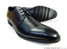 PARASHOE 本革 プレーントゥ ビジネスシューズ 黒 幅広甲高 ワイズ4E（EEEE）27.5cm、28cm（28.0cm）、28.5cm、29cm（29.0cm）、29.5cm、30cm（30.0cm）、31cm（31.0cm）、32cm（32.0cm）【大きいサイズ（ビッグサイズ）メンズ 革靴・紳士靴】