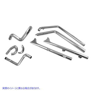 取寄せ フィッシュテール真のデュアルエキゾーストシステム バッサーニ エキゾースト Fishtail Exhaust - 30 - Softail 1S26E-30 DRAG 18001669