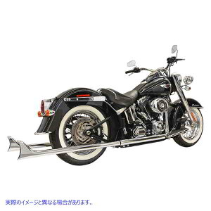 取寄せ フィッシュテール真のデュアルエキゾーストシステム バッサーニ エキゾースト Fishtail Exhaust - 39 - Softail 1S26E-39 DRAG 18002333