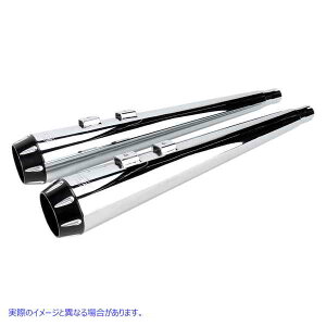  KzXbvI}t[ obT[jGL][Xg Megaphone Mufflers - Chr/Blk - Fluted - Performance Baffle FLH-517RL DRAG 18010515