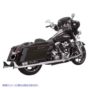 取寄せ フィッシュテールスリップオンマフラー バッサーニ エキゾースト Fishtail Mufflers - Chrome - w/ Baffle - 33 - 95-'16 Touring 1F27E33 DRAG 18010794