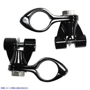 取寄せ エンジンガードハイウェイペグヒンジレスマウントクランプキット シロ CIRO Pinless Clevis Clamp - Black 60022 DRAG 16240302