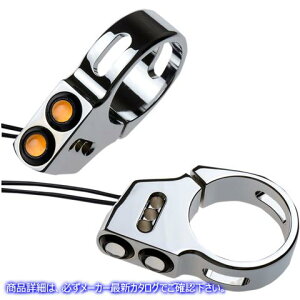 ��� ���b�g�A�C LED �^�[���V�O�i�� - 39 mm - �N���[�� �W���[�J�[�}�V�[�� Rat Eye LED Turn Signals - 39 mm - Chrome 05-200-1C DRAG 20201300