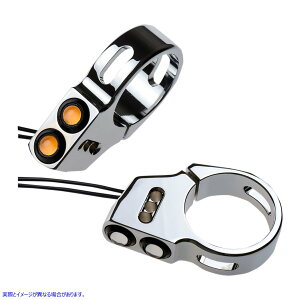 ��� ���b�g�A�C LED �^�[���V�O�i�� - 49 mm - �N���[�� �W���[�J�[�}�V�[�� Rat Eye LED Turn Signals - 49 mm - Chrome 05-200-3C DRAG 20201304