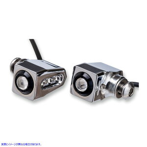  TCh}Eg LED ^[VOi - N[/Ao[ W[J[}V[ Side-mount LED Turn Signals - Chrome/Amber 05-206-AC DRAG 20201423