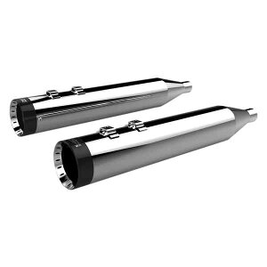  4-1/2C` HP-PlusR XbvI}t[ - N[A^[r`bvt N[[NX 4-1/2 HP-PlusR Slip-On Mufflers - Chrome with Turbine Tip 202795 DRAG 18011288