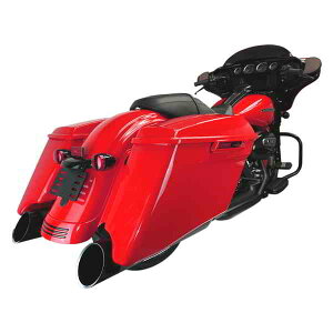 取寄せ HP-PLUS 4.5 スリップオンマフラー クロームワークス 4.5 Mufflers for Touring - Black with Edge 202885 DRAG 18011447