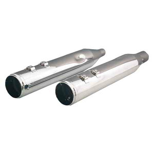  4-1/2 C` HP-PlusR XbvI }t[ [X`bvt 4-1/2 HP-PlusR Slip-On Mufflers with Race Tip - Chrome - Twin Cam 202915 DRAG 18011828