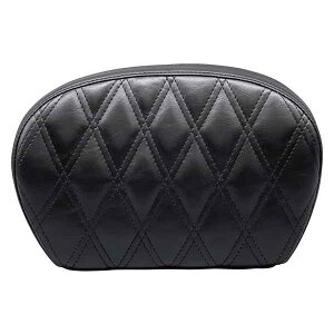  V[V[o[pbh y Sissy Bar Pad - Large - Vinyl - Double Diamond - Shiny Black L-SBP01DD-SH DRAG 08011441