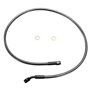 ��� �u���[�L���C�� - 10 mm-35° - 32�C���` - �u���b�N�p�[�� �}�O�i�� Brake Line - 10 mm-35° - 32 - Black Pearl AS47132 DRAG 17414076