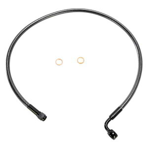 ��� �u���[�L���C�� - 10 mm-90° - 26�C���` - �u���b�N�p�[�� �}�O�i�� Brake Line - 10 mm-90° - 26 - Black Pearl AS47226 DRAG 17414091