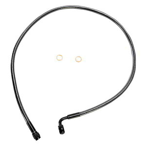 ��� �u���[�L���C�� - 10 mm-90° - 32�C���` - �u���b�N�p�[�� �}�O�i�� Brake Line - 10 mm-90° - 32 - Black Pearl AS47232 DRAG 17414094