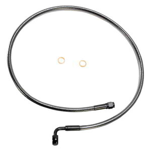 ��� �u���[�L���C�� - 10 mm-90° - 34�C���` - �u���b�N�p�[�� �}�O�i�� Brake Line - 10 mm-90° - 34 - Black Pearl AS47234 DRAG 17414095