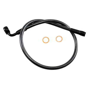 ��� �u���[�L���C�� - 12mm-90° - 24�C���` - �u���b�N�p�[�� �}�O�i�� Brake Line - 12mm-90° - 24 - Black Pearl AS478024 DRAG 17415510