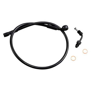 u[LC - A_v^[tAbp[ - ubN }Oi Brake Line - Upper with Adapter - Black SBB1501-25 DRAG 17415682