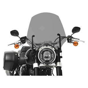 ��� �G���p�\ �E�B���h�V�[���h - 17�C���` - 9�C���` �w�b�h���C�g�J�b�g�A�E�g - �u���b�N�X���[�N �����t�B�X�V�F�[�h El Paso Windshield - 17 - 9 Headlight Cutout - Black Smoke MEP5273 DRAG 23110080