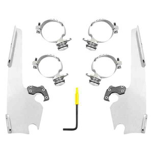 Fats/Slim EBhV[h gK[bN Rv[g}EgLbg - |bV - XL tBXVF[h Fats/Slim Windshield Trigger Lock Complete Mount Kit - Polished - XL MEK2054 DRAG 23200267