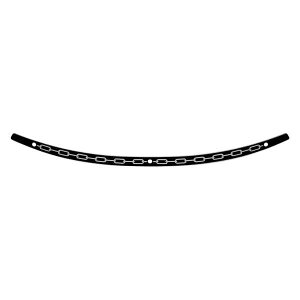  EChV[hg - ubN - `F[ - FLH 96-13 tBXVF[h Windshield Trim - Black - Chain - FLH '96-'13 MEB0944 DRAG 23500362