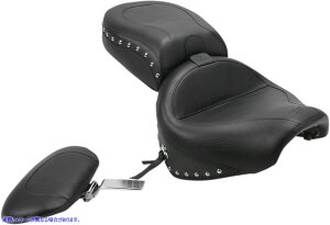  Chc[O2AbvV[g }X^O Seat - Wide Touring - With Driver Backrest - Two-Piece - Chrome Studded - Black w/Conchos 79190 DRAG 08100407