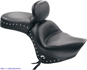  Chc[O2AbvV[g }X^O Seat - Wide Touring - With Driver Backrest - One-Piece - Chrome Studded - Black w/Conchos 79416 DRAG 08100507