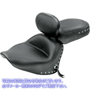  Chc[O2AbvV[g }X^O Seat - Wide Touring - With Driver Backrest - Two-Piece - Chrome Studded - Black w/Conchos 79476 DRAG 08100538