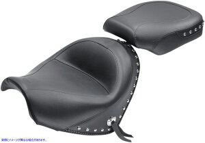 Chc[O2AbvV[g }X^O Seat - Wide - Touring - Without Backrest - Two-Piece - Chrome Studded - Black w/Conchos - Suzuki 76060 DRAG 08101701