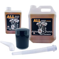 ☆ ALL5 M8-B ミルウォーキーエイト オイル交換セット ALL 100%全合成オイル 5L ＋ 黒フィルター M8用 ブ…