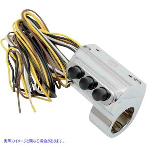 ��� �֊s�r���b�g�n���h���o�[�X�C�b�` �p�t�H�[�}���X�}�V�[�� (PM) Switch Assembly - Left Side - Three Button - Cable Clutch - Chrome 0062-2035-CH DRAG 06160098