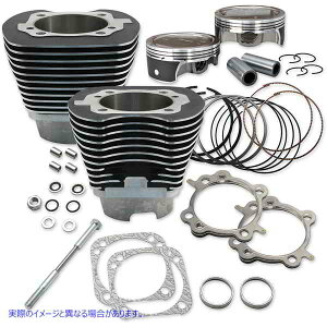 取寄せ 4-1/8 ピストンキット付きのボアシリンダー エスアンドエス サイクル Cylinders with Pistons - Black 910-0324 DRAG 09310686