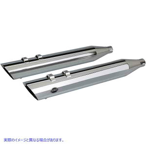 ��� �X���b�V���J�b�g�}�t���[ - �N���[�� �G�X�A���h�G�X �T�C�N�� Slash Cut Mufflers - Chrome 550-0691 DRAG 18011209