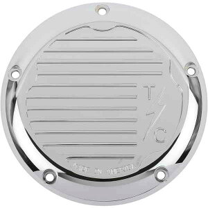  M8_[r[Jo[ XbV TvC M8 - Derby Cover Finned - Chrome TSC-3017-3 DRAG 11070695