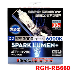 RG レーシングギア 純正タイプ RGH-RB660 D2S/D2R 共通タイプ HID交換バルブ 白色 3000lm 6000K 85V35W 左右セット 車検対応