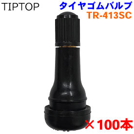 チップトップ タイヤゴムバルブ TR-413SC 100本入 9200耐熱コア仕様 パッキン付バルブキャップ 汎用 スナップインバルブ お得セット ゴムバルブ