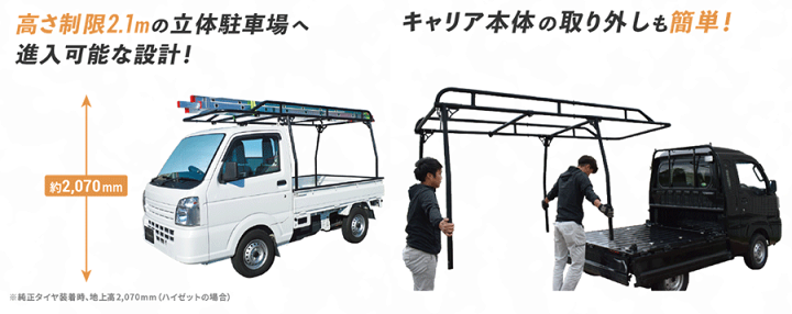 ハードカーゴ　キャリア　引き取り希望 HARD CARGO JAPAN｜ハードカーゴジャパン-軽トラ用ラックキット