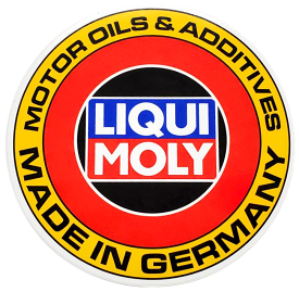 LIQUI MOLY リキモリ ステッカー 丸型 ロゴ デカール ポイント消化 普通郵便発送 シール サイズ：直径約9cm