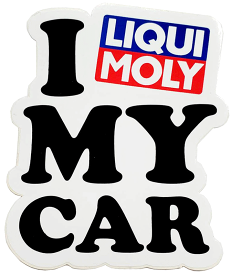 LIQUI MOLY リキモリ ステッカー I MY CAR ロゴ デカール ポイント消化 普通郵便発送 シール サイズ：横 約8cm×縦 約9.5cm