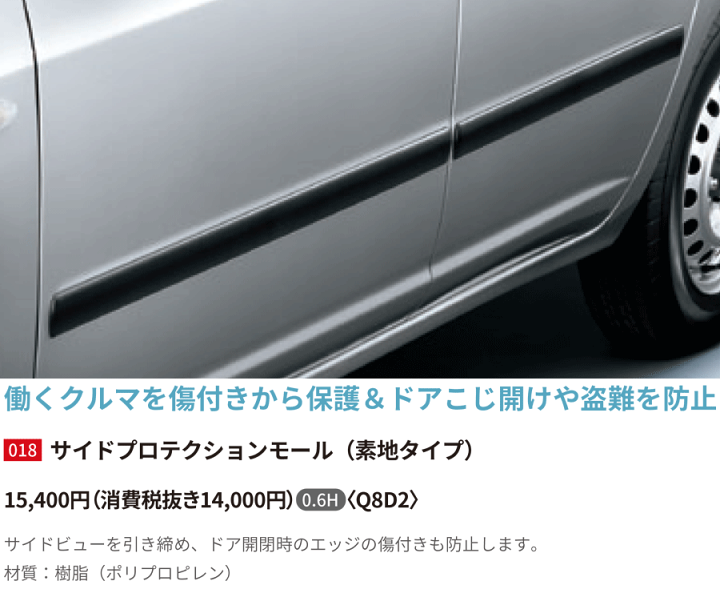 楽天市場】トヨタ純正部品 プロボックス用 サイドプロテクション