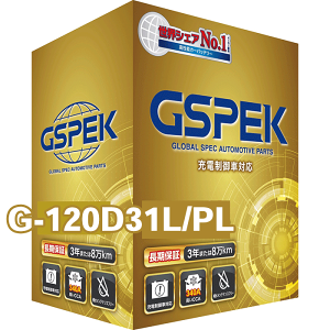 Delkor �f���R�A �[�d����Ԍ����o�b�e���[ G-120D31L/PL �v���`�i GSPEK �����e�i���X�t���[ �o�b�e���[ �p�[�c�L���O