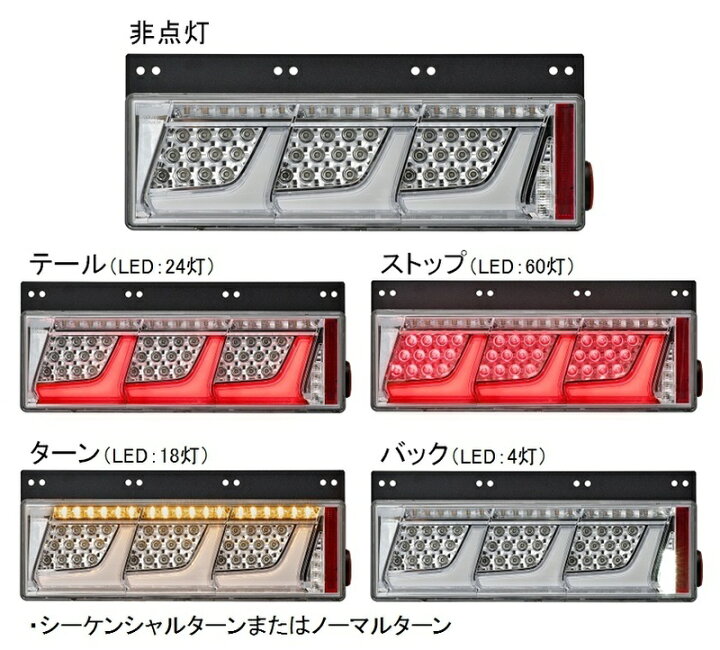 楽天市場】小糸 トラック用 オールLED リアコンビネーションランプ 