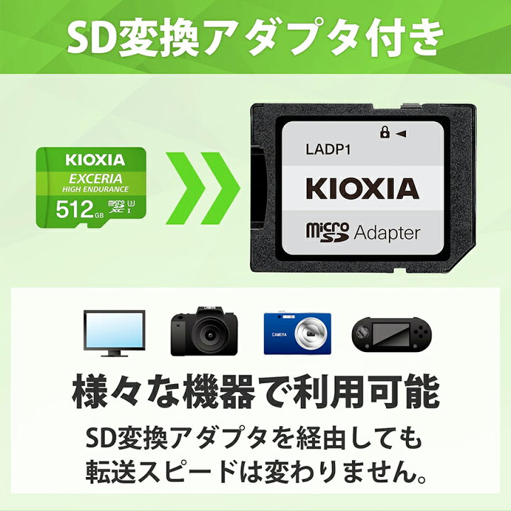 楽天市場】KIOXIA microSDXCカード 512GB KEMU-A512G キオクシア 旧 